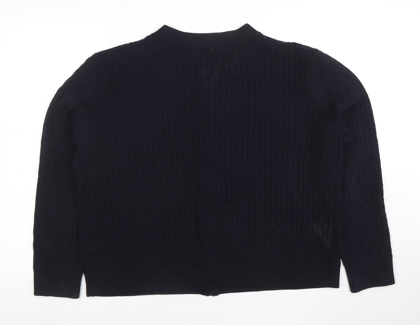 Principles by Ben de Lisi Women's Black Full Zip Cotton Blend Jumper Size 18