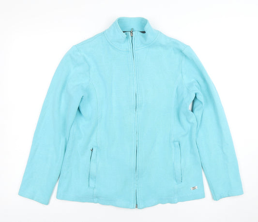 Dash Women's Blue Full Zip Hoodie Cotton Blend UK 10