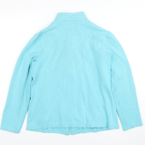 Dash Women's Blue Full Zip Hoodie Cotton Blend UK 10