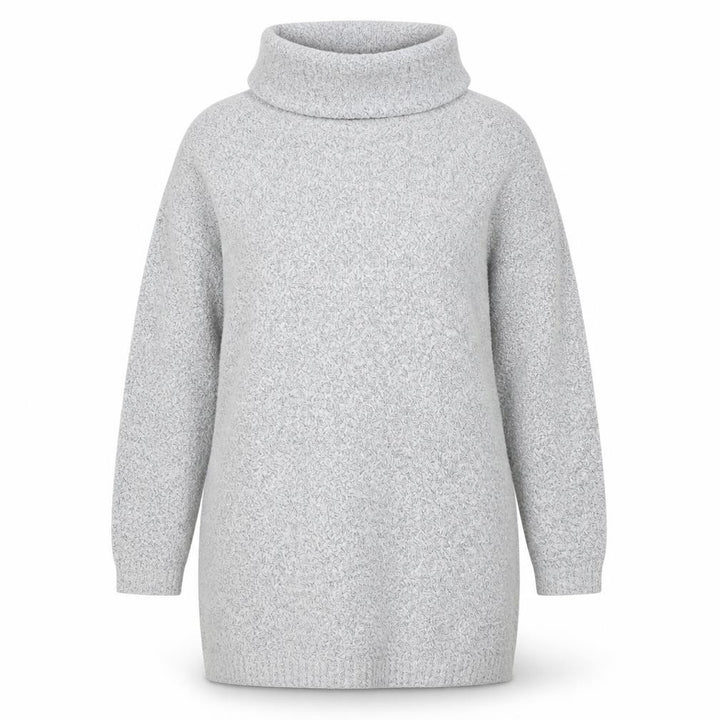 M&Co Petite Women Grey Roll Neck Knit Jumper Size 16