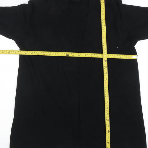 Cyrus Womens Black L Lightweight Open Knit Long Sleeve Cardigan