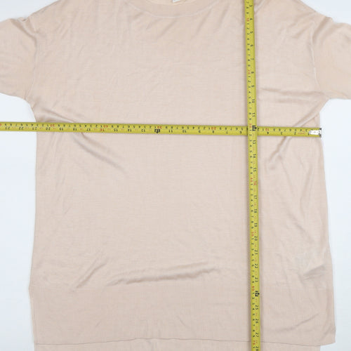 H&M Women’s Beige Knit Long Sleeve Tunic Jumper Size M