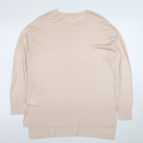 H&M Women’s Beige Knit Long Sleeve Tunic Jumper Size M