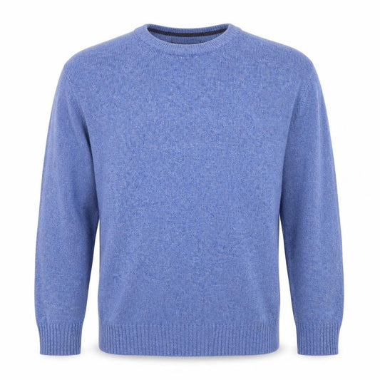 Front view of The Collection Debenhams Men's Blue Lambswool Blend jumper L