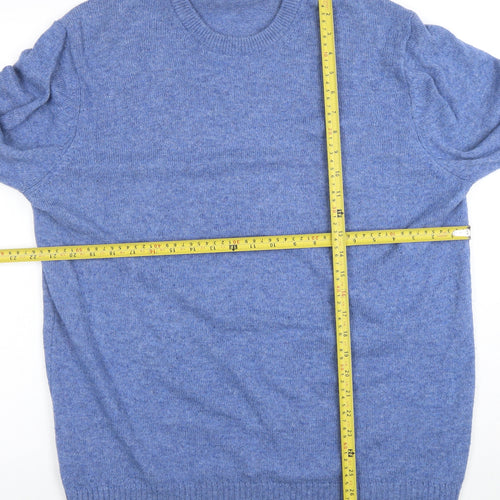 The Collection Debenhams Men's Blue Lambswool Blend Pullover Jumper L