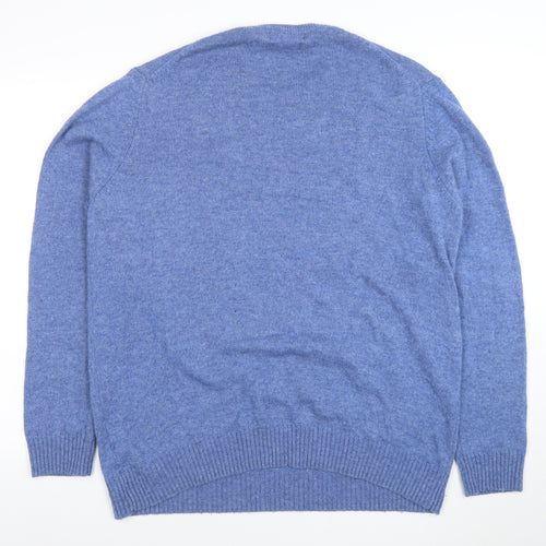 The Collection Debenhams Men's Blue Lambswool Blend Pullover Jumper L