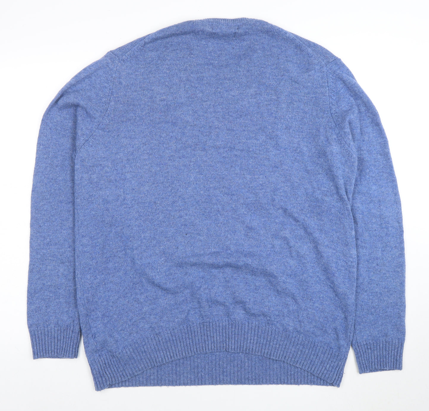 The Collection Debenhams Men's Blue Lambswool Blend Pullover Jumper L