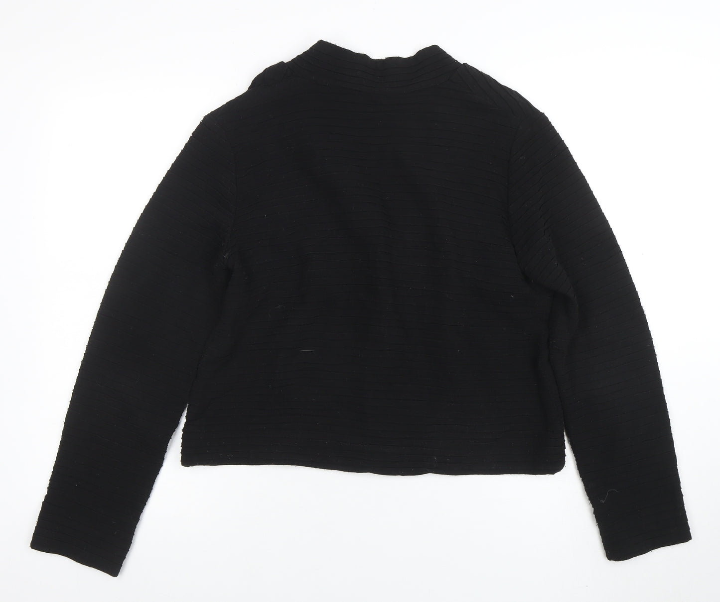 Evelin Brandt Berlin Women's Black Cotton V-Neck Cardigan Size 12