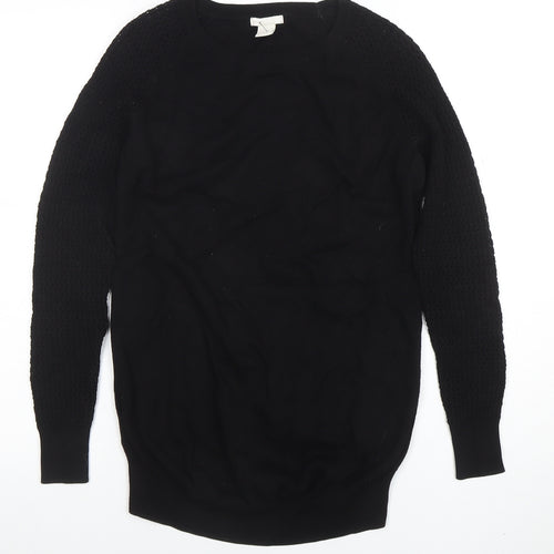 H&M Mama Women's Black Knit Long Sleeve Pullover Jumper Size S