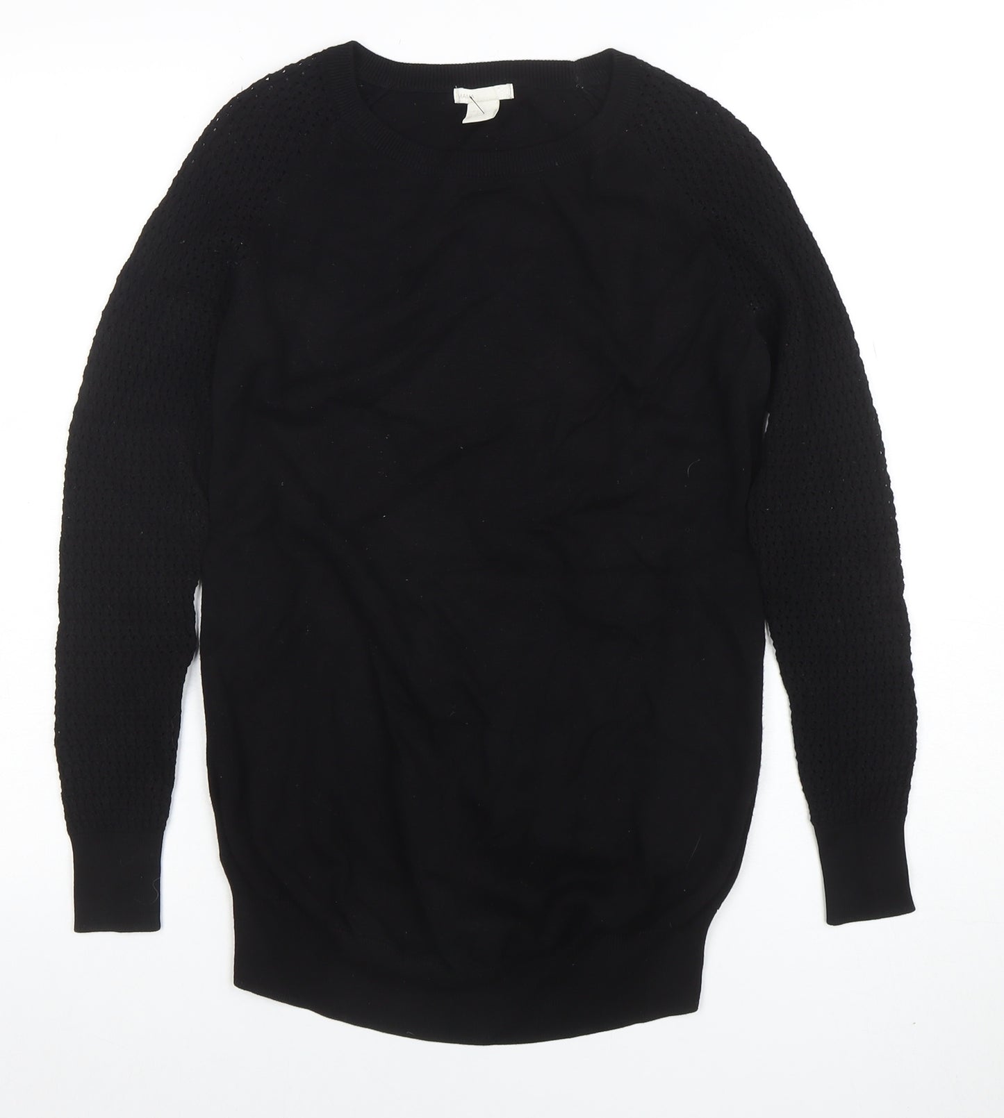 H&M Mama Women's Black Knit Long Sleeve Pullover Jumper Size S
