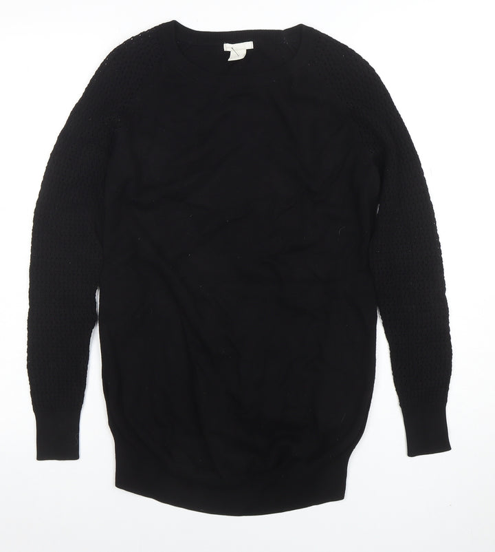 H&M Mama Women's Black Knit Long Sleeve Pullover Jumper Size S