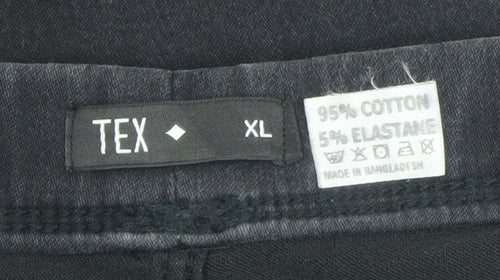 TEX Womens Black Jegging Jeans XL Slim Fit Stretch Denim