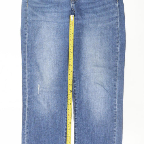 Liverpool Los Angeles Womens Blue Cropped Stretch Jeans Size 6