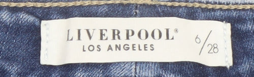 Liverpool Los Angeles Womens Blue Cropped Stretch Jeans Size 6