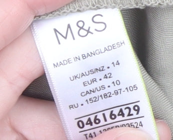 Marks and Spencer Women Beige Button-Up Lyocell Shirt Size 14