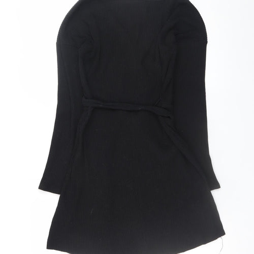 ASOS Women’s Black Fit & Flare Knit Button Long Sleeve Dress UK 10