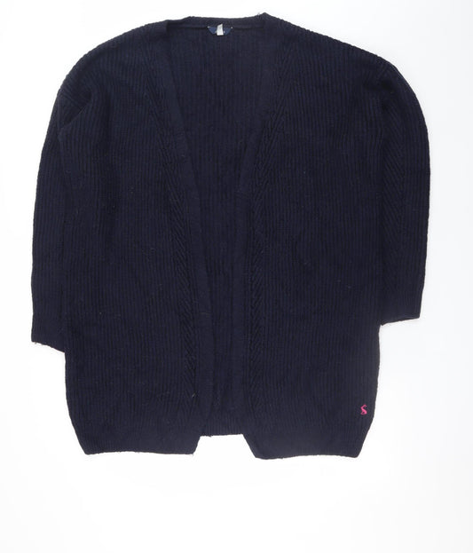 Joules Women Navy Blue Size 12 Open Knit Long Cardigan