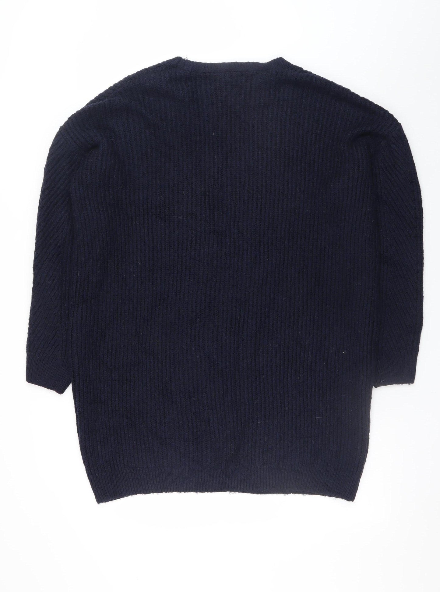 Joules Women Navy Blue Size 12 Open Knit Long Cardigan
