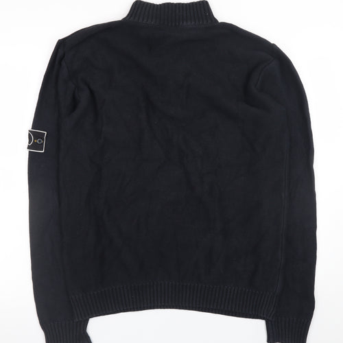 Leeds Originals Men’s Black XL Cotton Henley Jumper