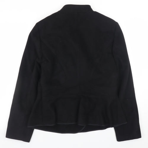 Marks and Spencer Women’s Black Size 14 Zip Jacket Lined Twill