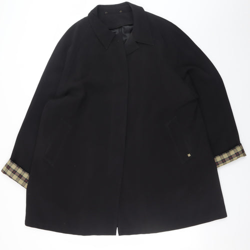 Viyella Petite Women’s Black Wool Mid-Length Overcoat L