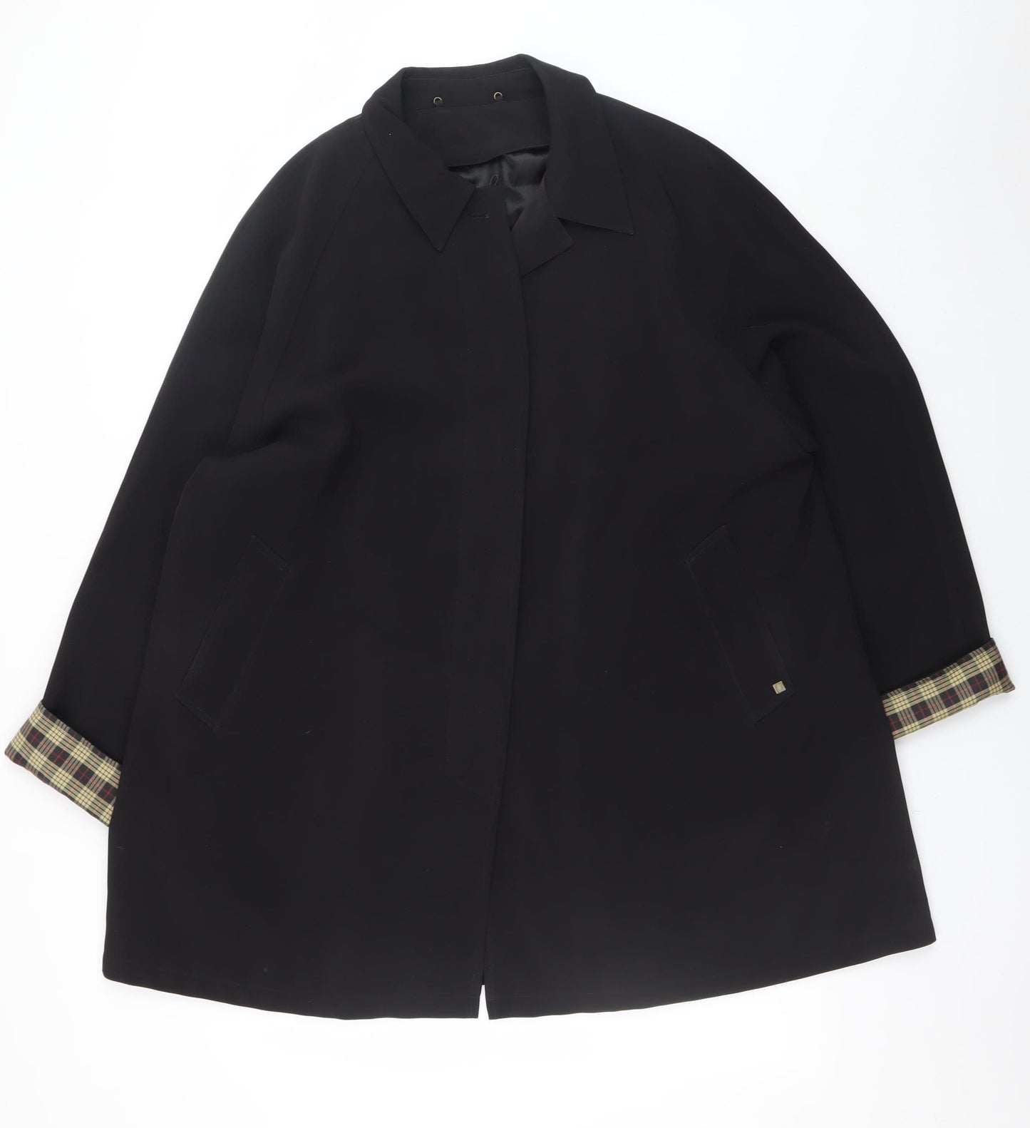 Viyella Petite Women’s Black Wool Mid-Length Overcoat L