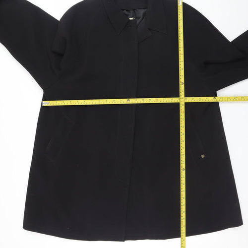 Viyella Petite Women’s Black Wool Mid-Length Overcoat L