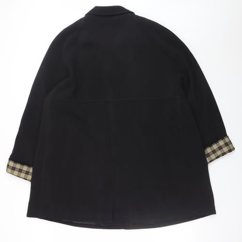 Viyella Petite Women’s Black Wool Mid-Length Overcoat L