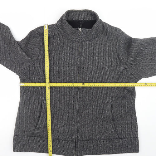 Marks and Spencer Women’s Grey Herringbone Full Zip Jacket Size 20