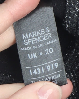 Marks and Spencer Women’s Grey Herringbone Full Zip Jacket Size 20