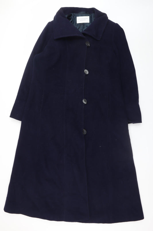 Windsmoor Women's Blue Long Wool Cashmere Overcoat Size 16
