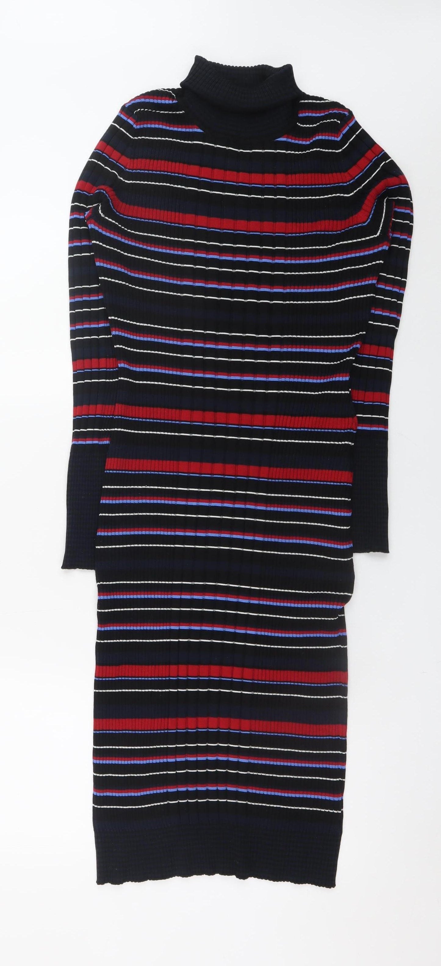 Next Womens Multicoloured Size 14 Knit Midi Bodycon Dress