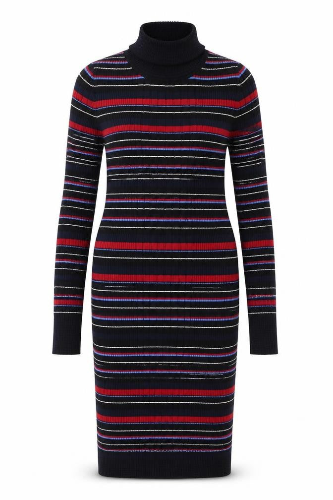 Front view of Next women’s multicoloured, size UK 14, knit midi bodycon dress