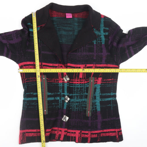 Save The Queen Women’s Multicoloured Collared Cardigan XXL Wool Blend