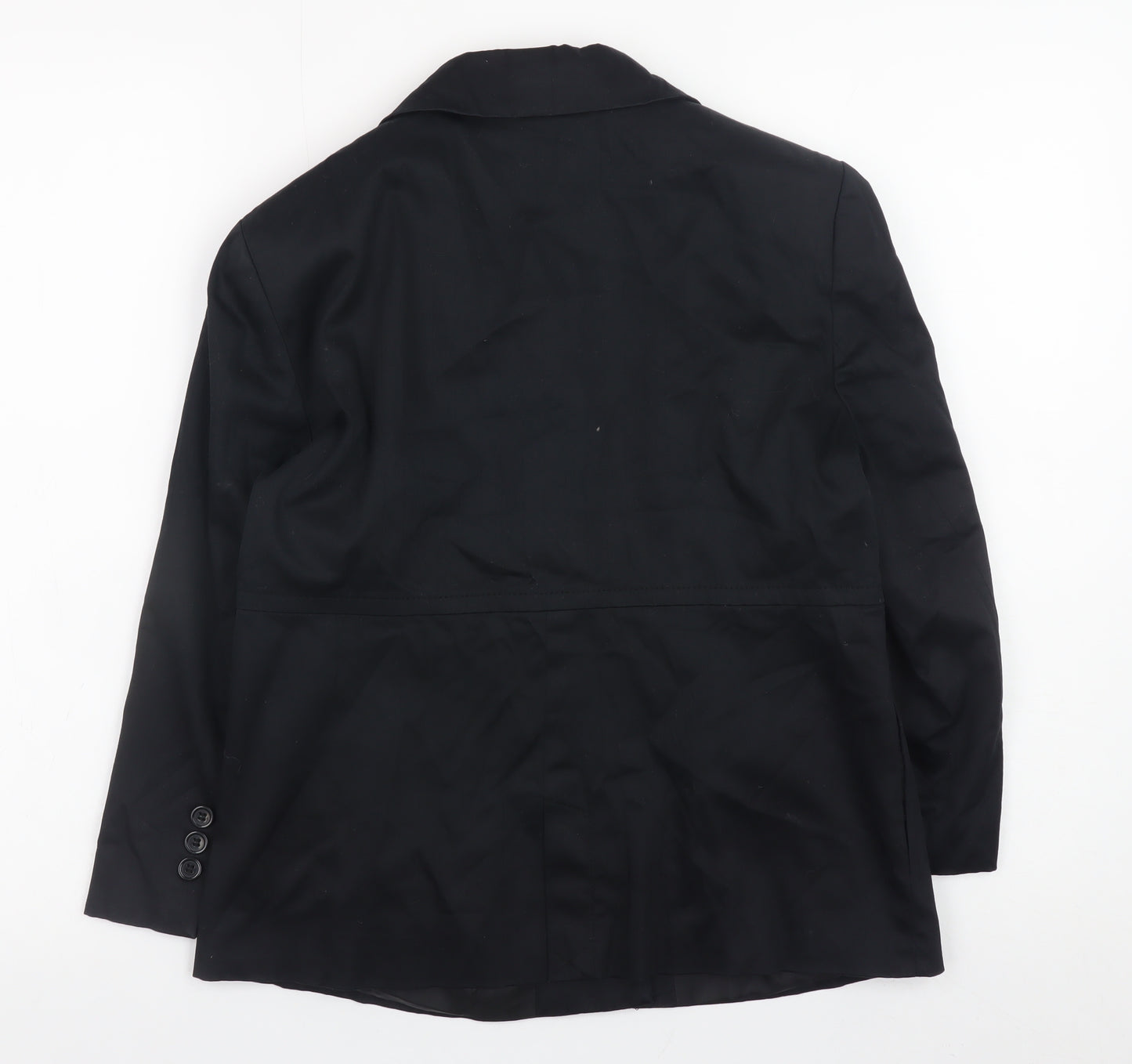 Clockhouse Women Black Cotton Blend Button Jacket Size 14
