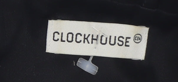 Clockhouse Women Black Cotton Blend Button Jacket Size 14
