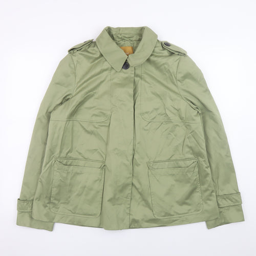 Next Women’s Green Size 14 Trench Jacket Mid-Length Classic