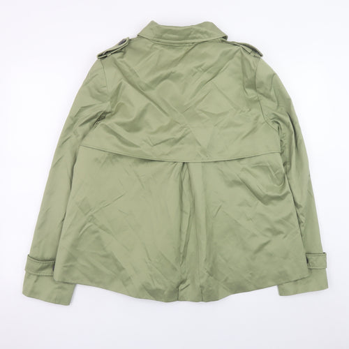 Next Women’s Green Size 14 Trench Jacket Mid-Length Classic