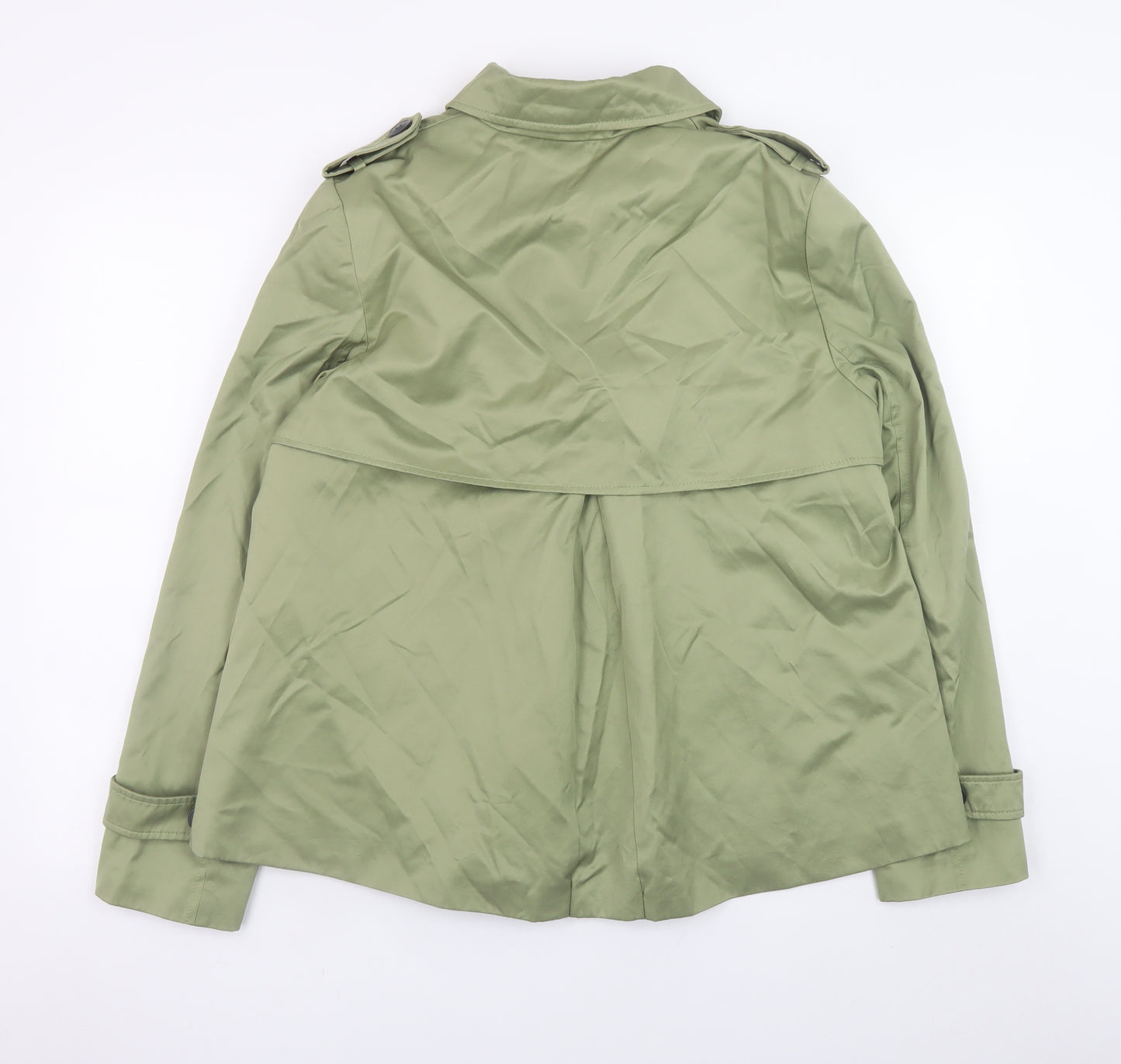 Next Women’s Green Size 14 Trench Jacket Mid-Length Classic