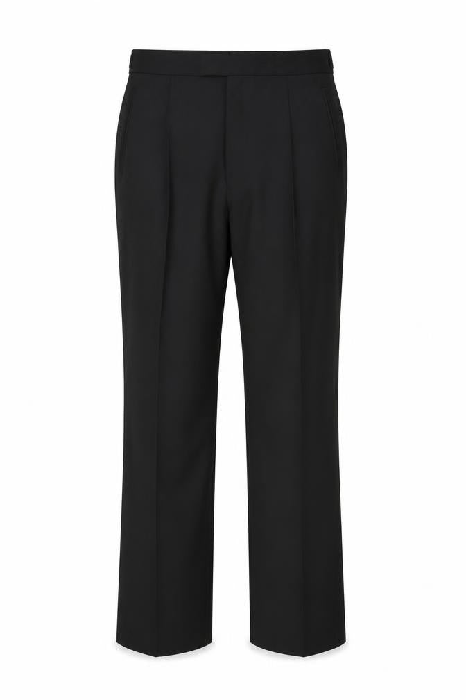Front view of Skopes Men's Black 36S Wool Blend Formal Dress Pants
