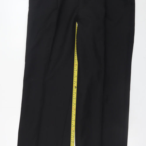 Skopes Men's Black 36S Wool Blend Formal Dress Pants
