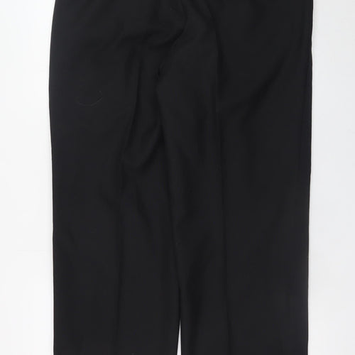 Skopes Men's Black 36S Wool Blend Formal Dress Pants