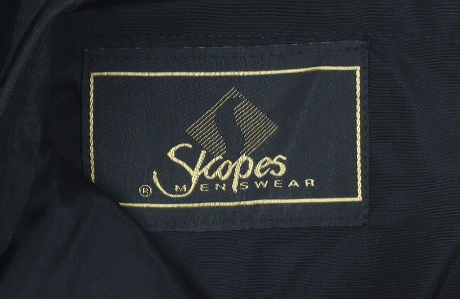 Skopes Men's Black 36S Wool Blend Formal Dress Pants