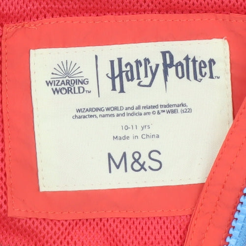 Marks and Spencer Boys Red Harry Potter Windbreaker Jacket 10-11 Years