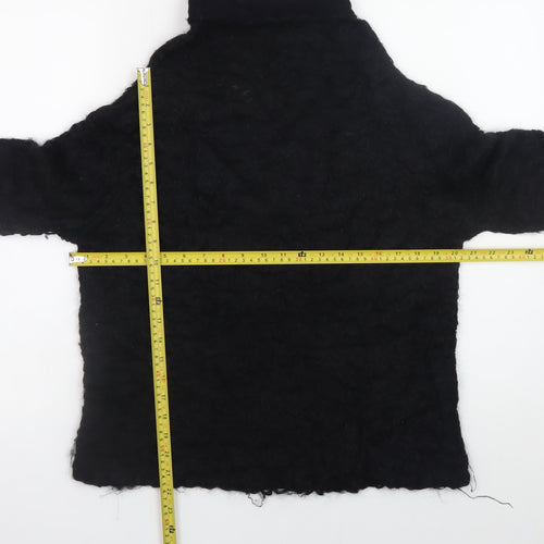 Nicole Farhi Women's Black Wool Mohair Roll Neck Jumper Size L