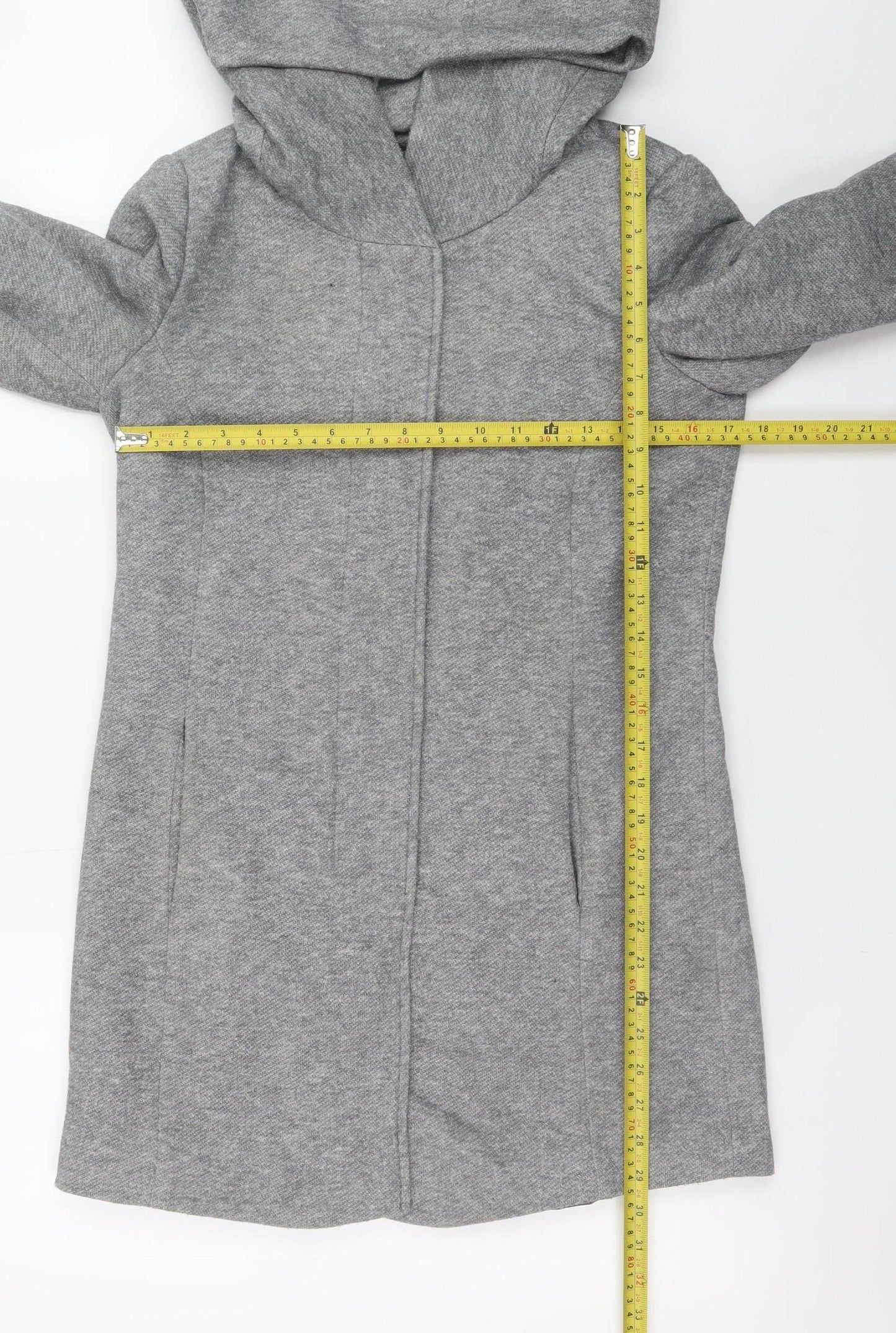 Vero Moda Women’s Grey Hooded Knit Coatigan Size S