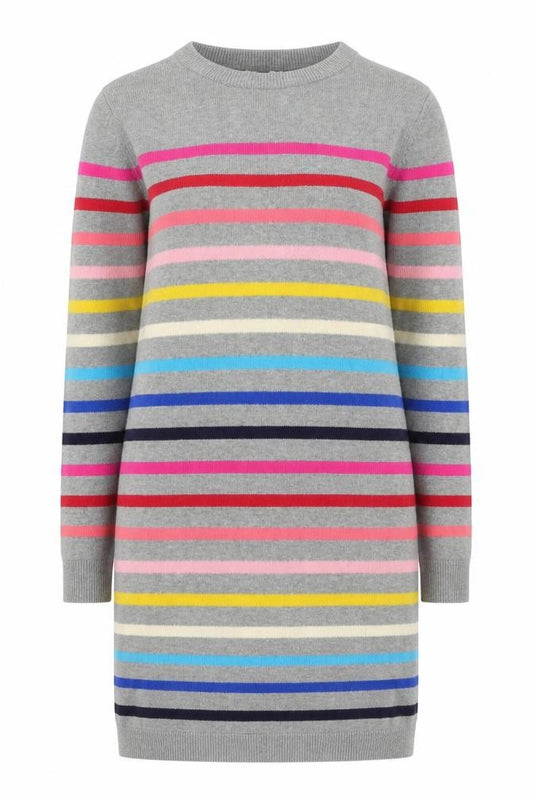 GAP Kids Girls Grey Striped Knit Sweater Dress XXL Long Sleeve Cotton Blend