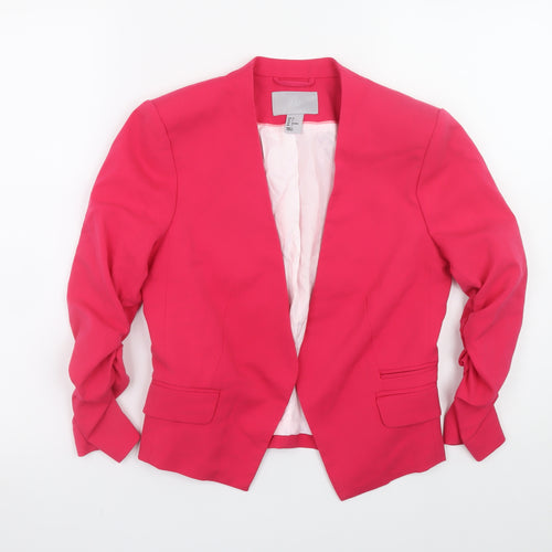H&M Women’s Pink Blazer Jacket Size 8 Slim Fit Lightweight