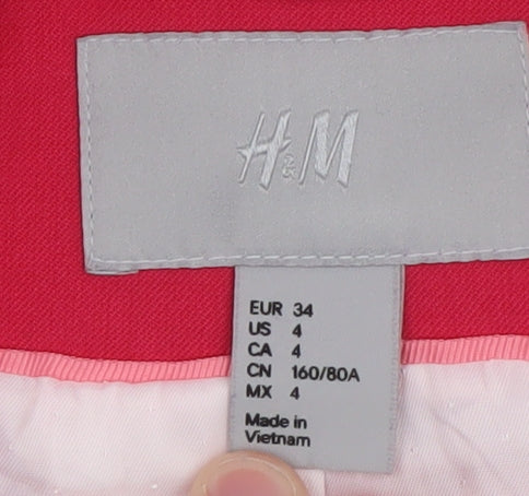 H&M Women’s Pink Blazer Jacket Size 8 Slim Fit Lightweight