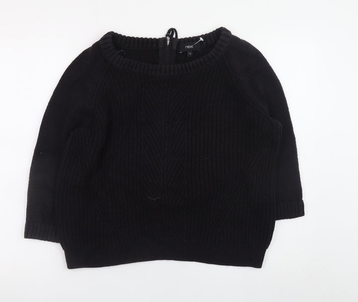 Next Women's Black Chunky-Knit Pullover Jumper Size 12